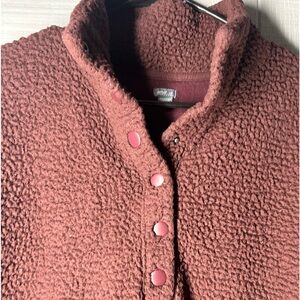 Woman's Aerie Button Up Maroon Sweater